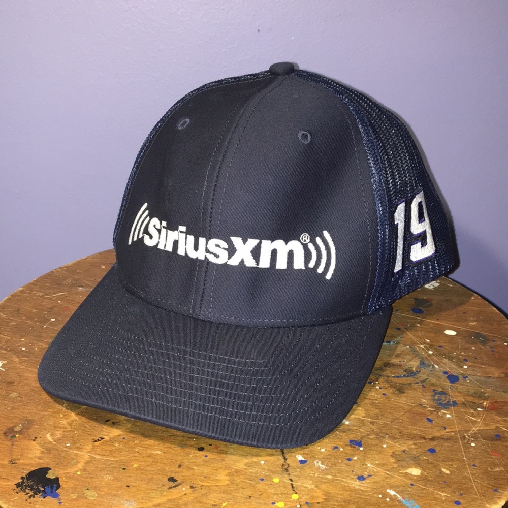 Toyota #19 SiriusXM racing SnapBack hat mesh back dark blue adjustable cap NWOT